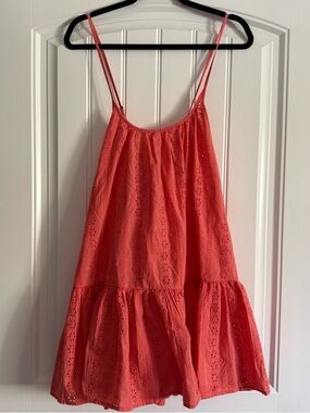 O’Neill Coral Eyelet Mini Dress Spaghetti Strap Summer Womens Size M NWT